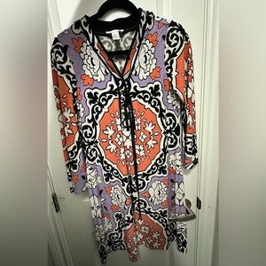 London Times long leaves dress Size us 8
